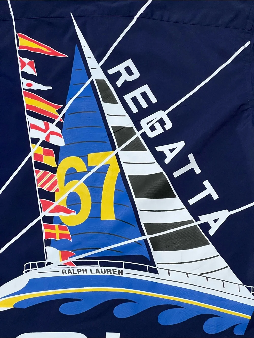 Ralph Lauren Boys L 14/16 Shirt Regatta Polo Ocean Challenge Performance Sailing